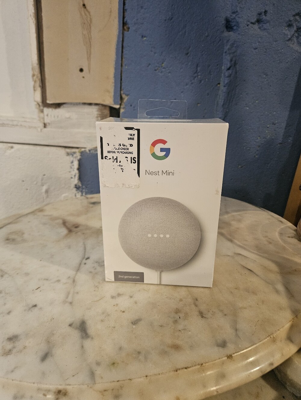 Google Nest Mini 2nd Gen Smart Speaker Chalk GA00638-US H2C Google Assistant New